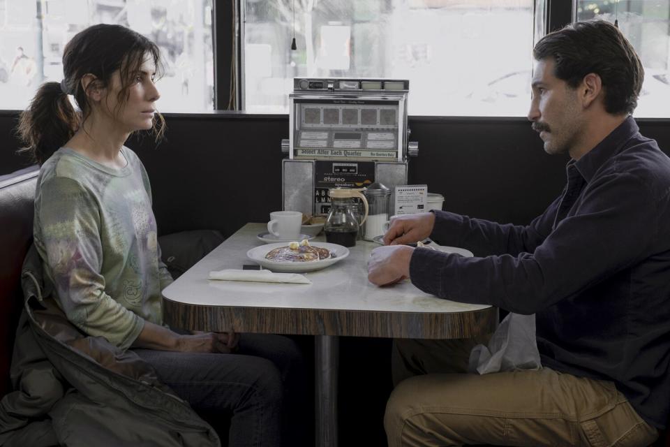 The Unforgivable. (L-R) Sandra Bullock (producer) as Ruth Slater, Jon Bernthal as Blake.