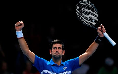 Novak Djokovic - Novak Djokovic brushes aside young pretender Matteo Berrettini to lay down marker on opening day at ATP Finals - Credit: Getty Images