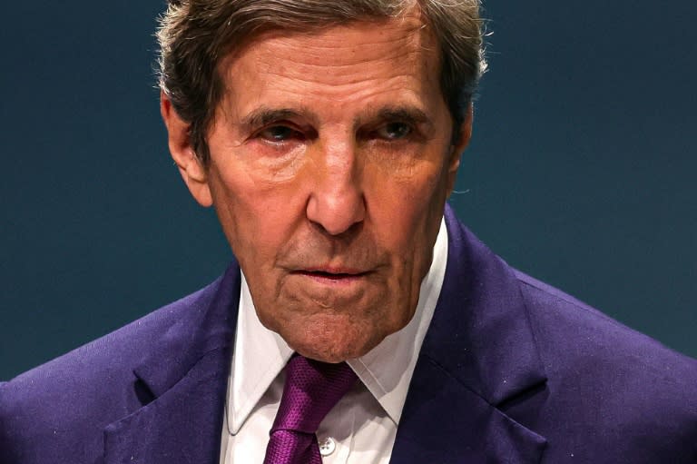 John Kerry, envoyé spécial du président américain pour le climat, lors de la COP28 à Dubaï le 6 décembre 2023 (Giuseppe CACACE)