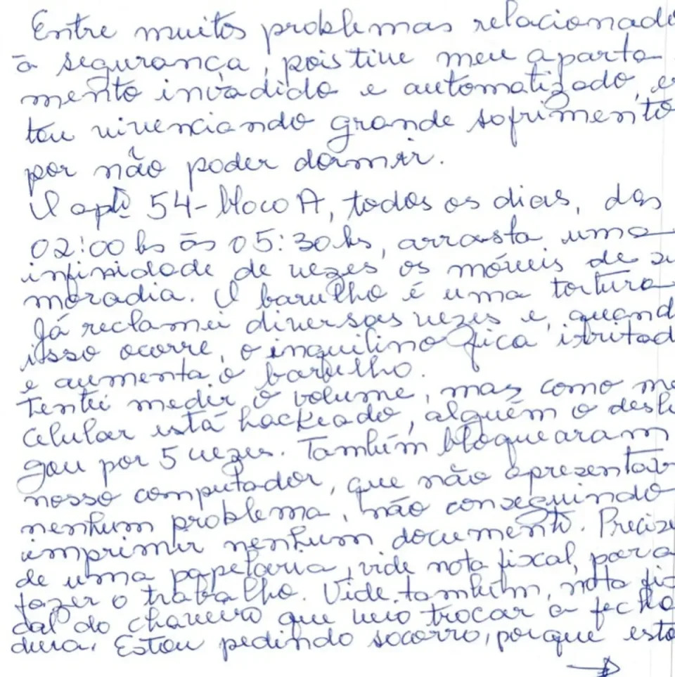 Reclamação de vizinha contra humorista - Foto: Reprodução