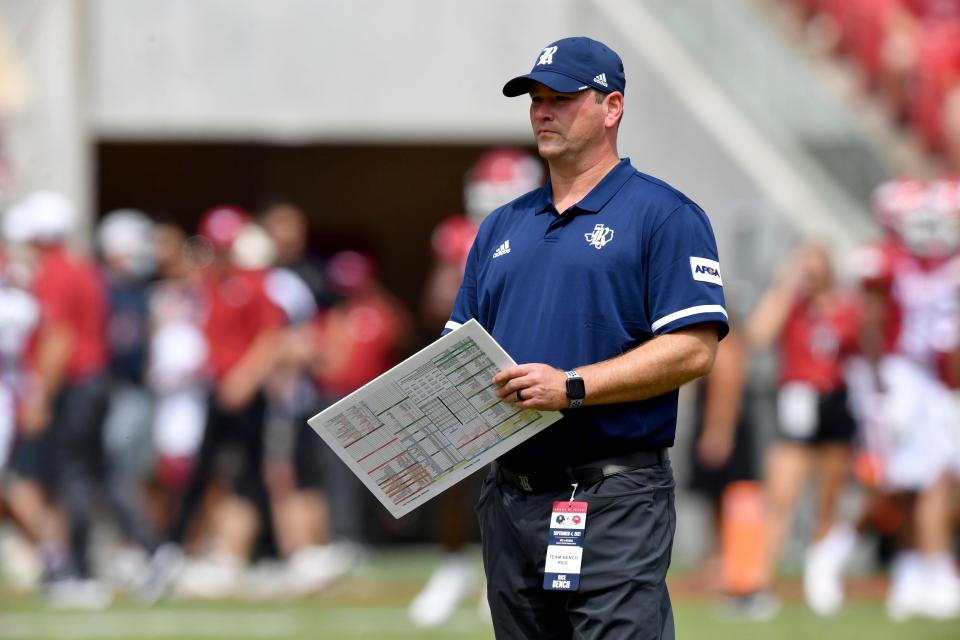 Coach Mike Bloomgren will lead Rice into Royal-Memorial Stadium on Saturday. The Owls went 5-8 last year.