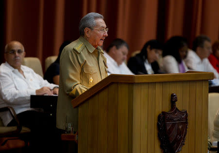 Cuba's President Raul Castro addresses the audience during the National Assembly in Havana, Cuba, July 8, 2016. Ladyrene Perez/Courtesy of Cubadebate/Handout via Reuters.