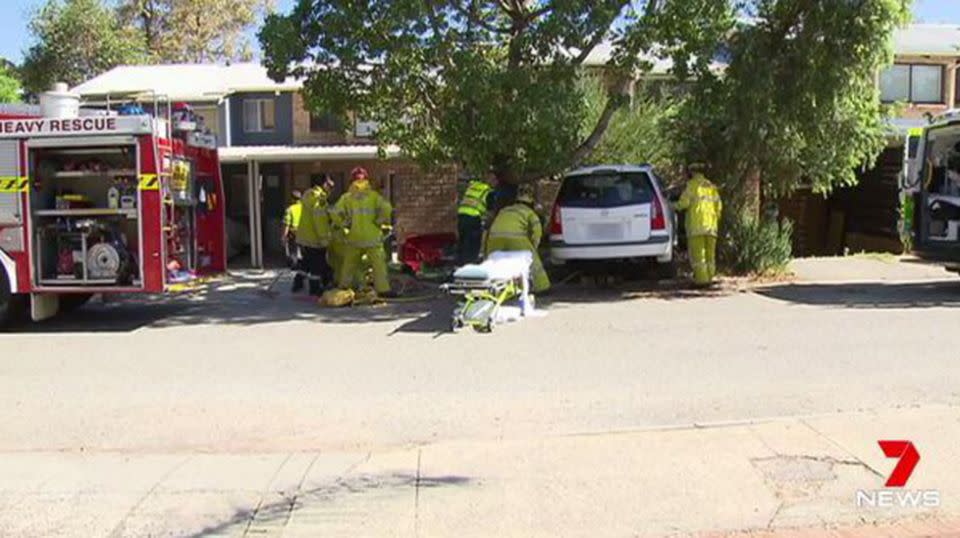 The car was locked and unmanned when the young woman was struck. Source: 7 News