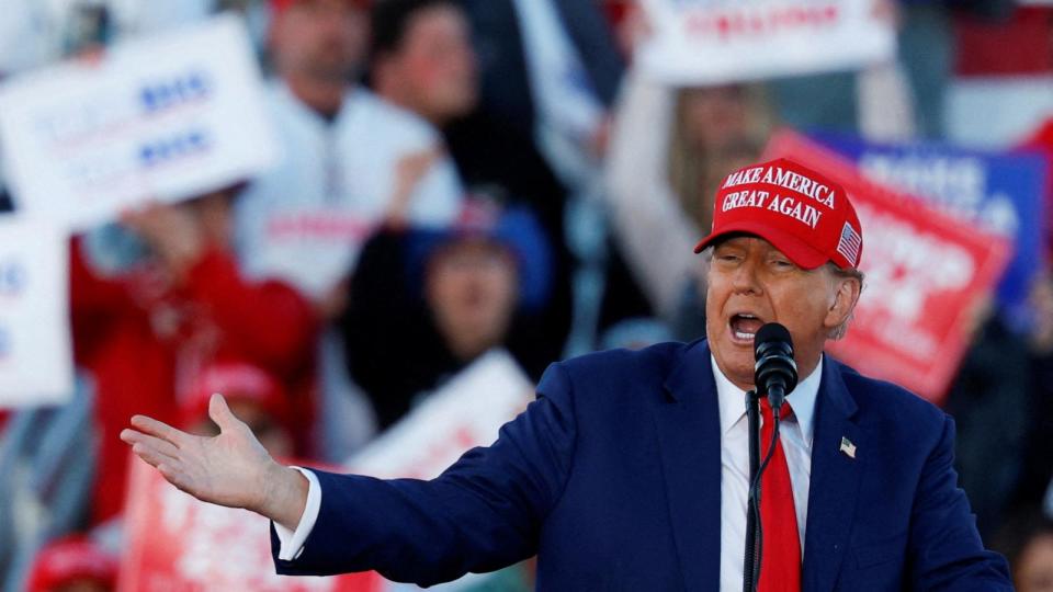 PHOTO: Former President and Republican presidential candidate Donald Trump attends a campaign rally in Wildwood, N.J., May 11, 2024.  (Evelyn Hockstein/Reuters, FILE)