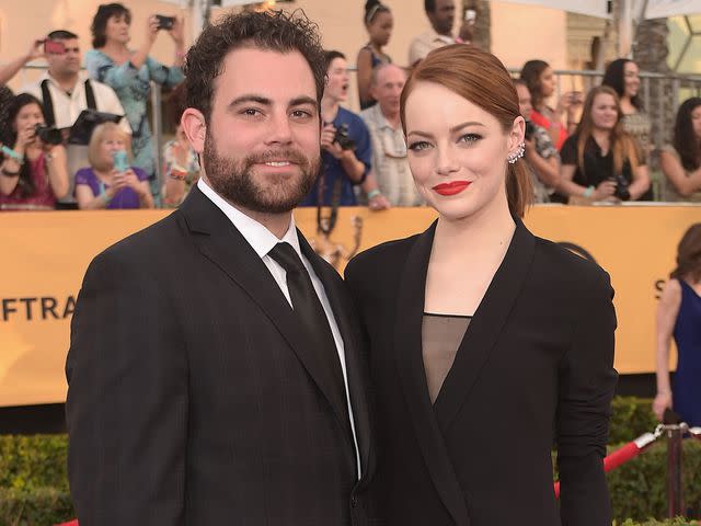 <p>Stefanie Keenan/WireImage</p> Spencer Stone and Emma Stone at the Screen Actors Guild Awards in 2015.