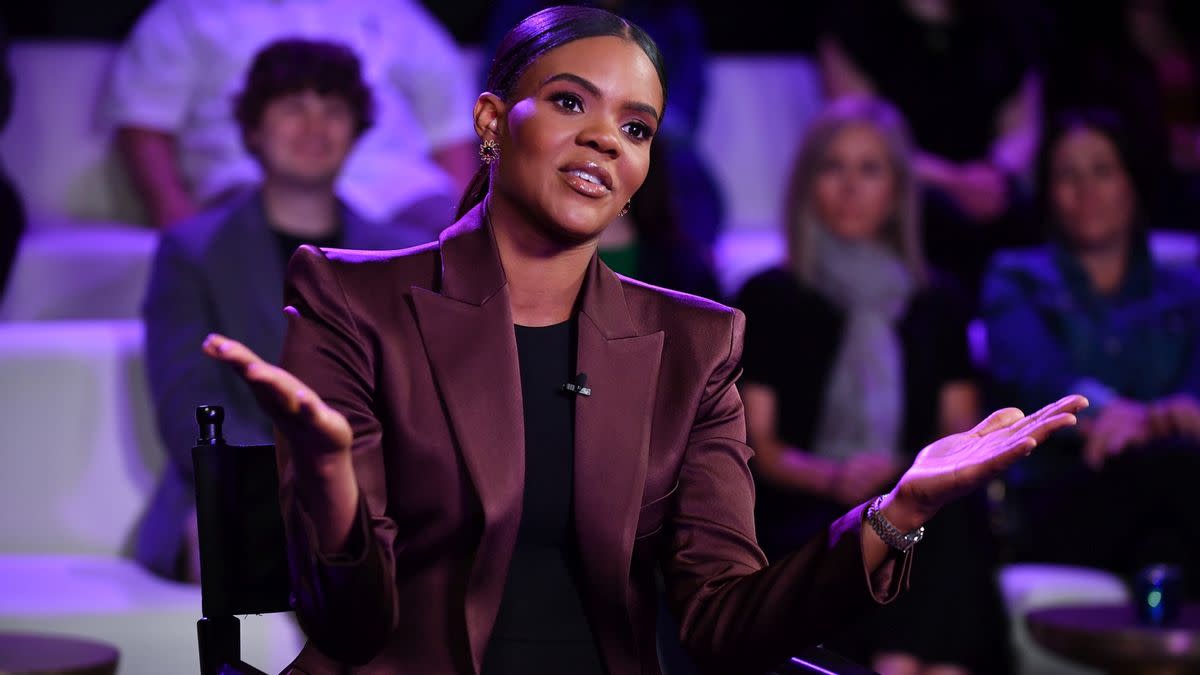  Candace Owens is seen on set of "Candace" on May 03, 2022 in Nashville, Tennessee. . 