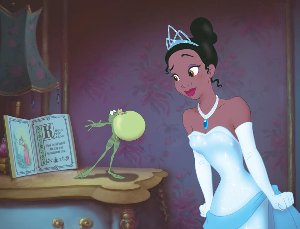 <a href="http://movies.yahoo.com/movie/1809838280/info" data-ylk="slk:THE PRINCESS AND THE FROG;elm:context_link;itc:0;sec:content-canvas" class="link ">THE PRINCESS AND THE FROG</a> (2009) - Disney proved self-referential as the look of "The Princess and the Frog" was fashioned after "Lady and the Tramp" in the city scenes and "Bambi" for the exteriors.