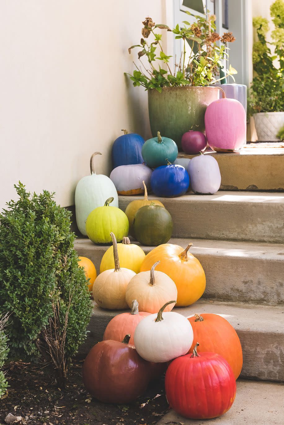 Rainbow Pumpkins Décor