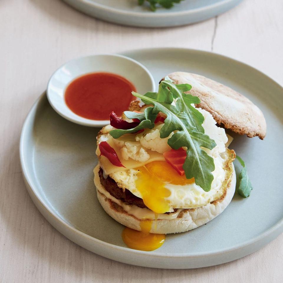 Oozy Egg and Sausage Sandwiches