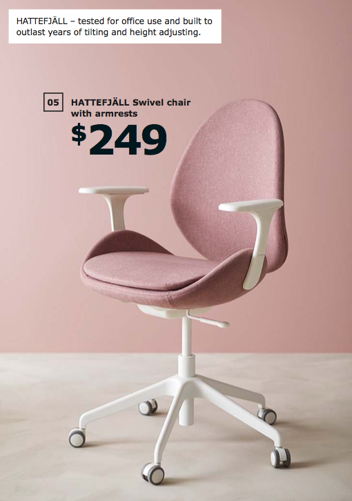 Yet another swiveling chair that looks so much more comfortable than the one we own.