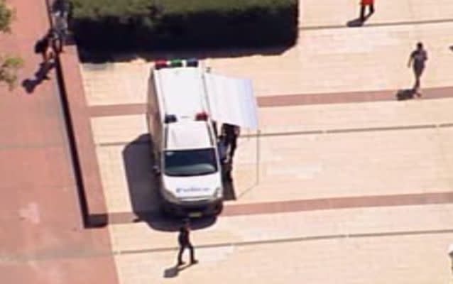 Police will remain on the UNSW campus all day after a threat was made to staff and students. Source: 7 News.