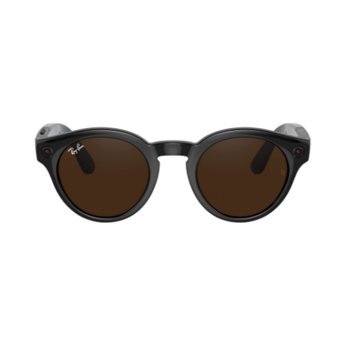 Ray-Ban Stories Glasses with brown lenses against white background