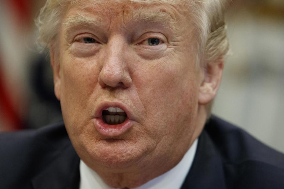 President Donald Trump speaks during an energy roundtable: AP Photo/Evan Vucci