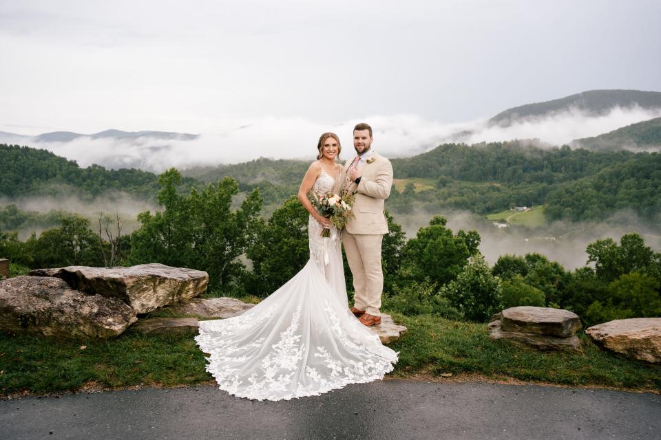 Shay & Company founder Shay Brown estimates 60% of clients travel to Asheville to host their wedding. The mountainous landscapes and food scene are leading attractions.