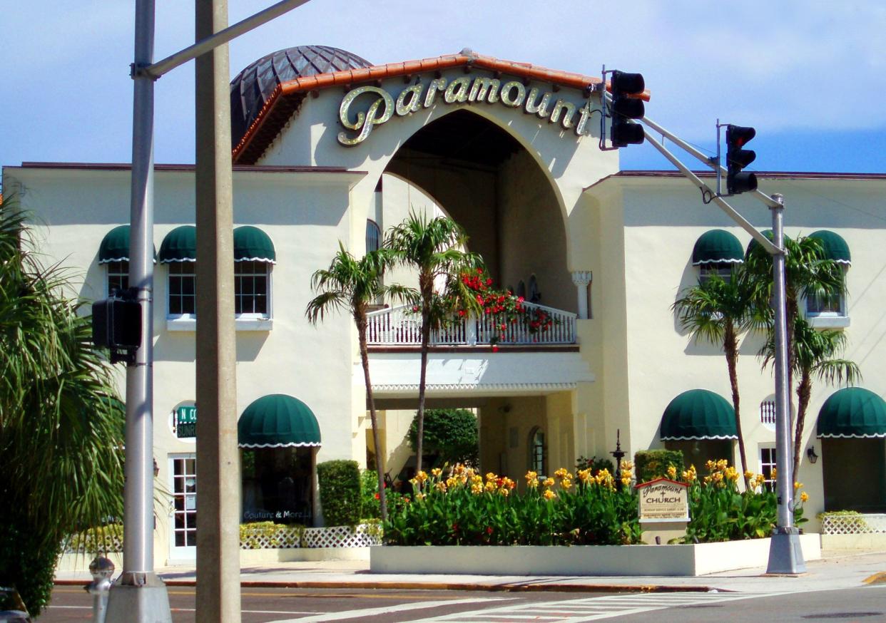 The Paramount Theatre in Palm Beach, built by Joseph Urban in 1926, has a Moorish Deco onion-shaped dome.