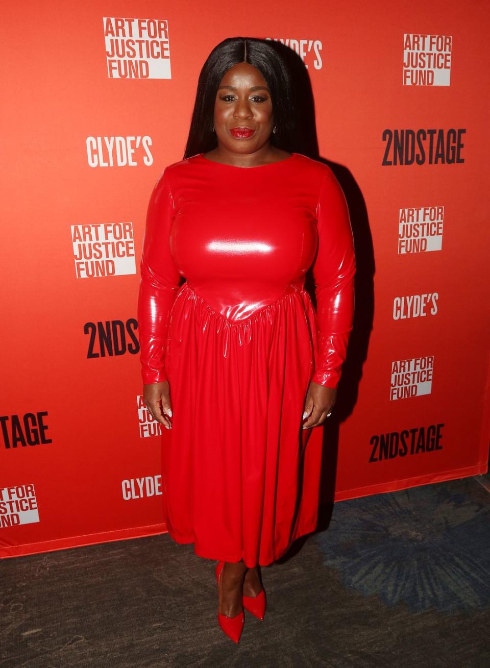 uzo aduba pictured at the opening night for clyde's on broadway