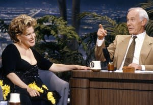 Bette Midler, Johnny Carson | Photo Credits: NBC/Getty Images