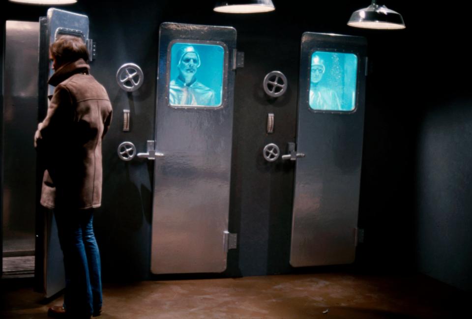 Science fiction cryogenics appearing in the ABC TV series 'The Wide World of Mystery' episode 'The Two Deaths of Sean Doolittle'.