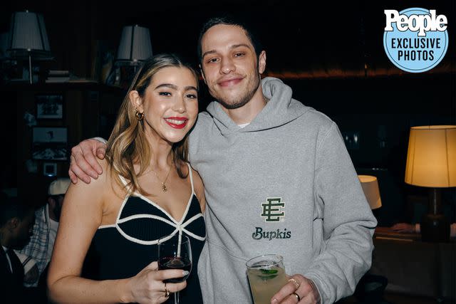 Rosalind Oâ€™Connor/Peacock Casey Davidson and Pete Davidson at the 'Bupkis' premiere after party on April 27, 2023