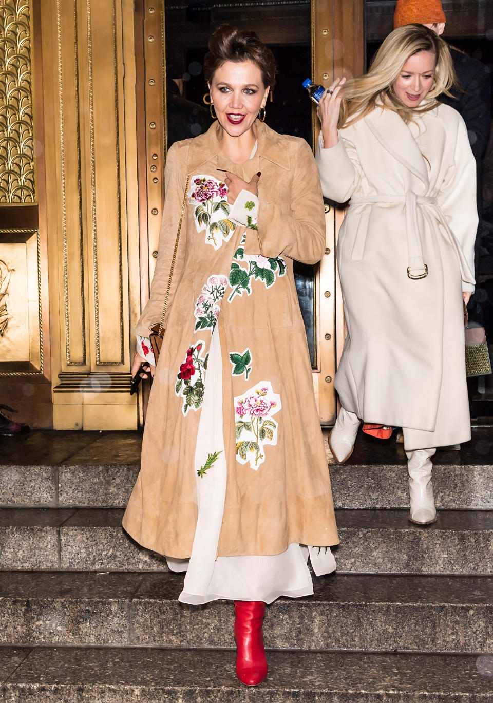 Maggie Gyllenhaal at the Oscar de la Renta February 2019 show during NYFW