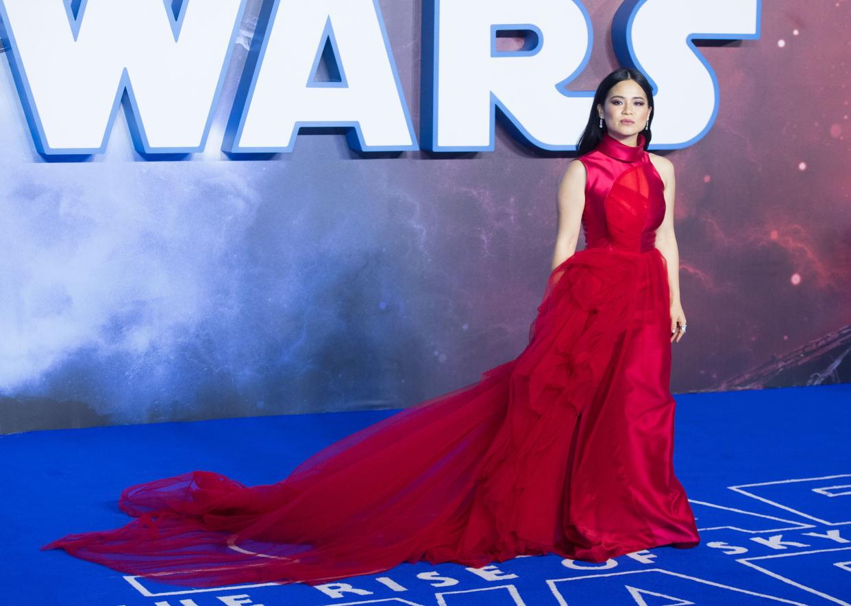  Kelly Marie Tran attends "Star Wars: The Rise of Skywalker" European Premiere at Cineworld Leicester Square on December 18, 2019 in London, England.  (Photo: Samir Hussein/WireImage/Getty Imagse)