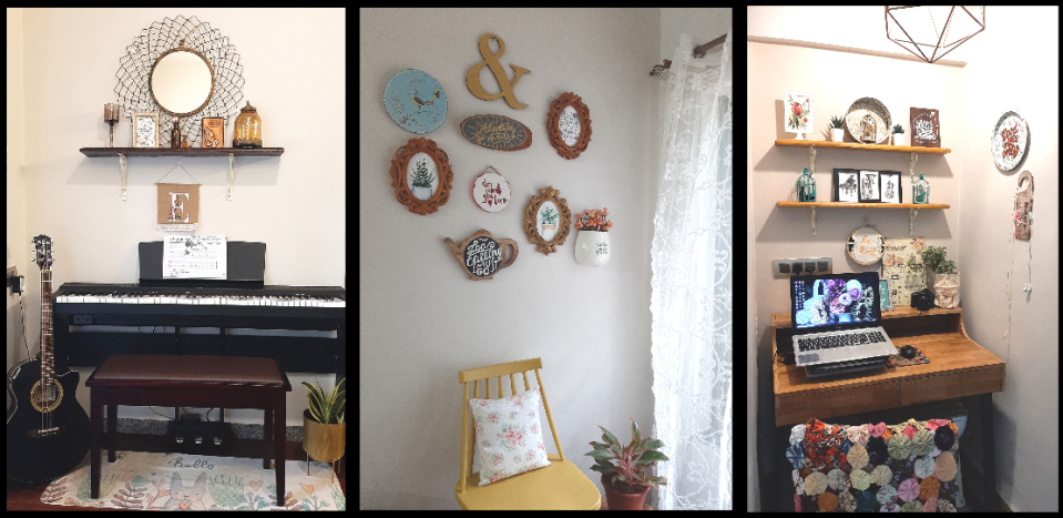 The Mumbai apartment is filled with warm and functional nooks; for music, for books and more recently, for work.