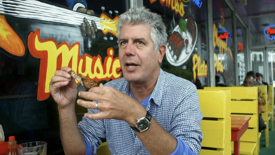 Anthony Bourdain eating in The Layover