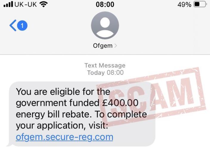This text message is a scam. Photo: Action Fraud