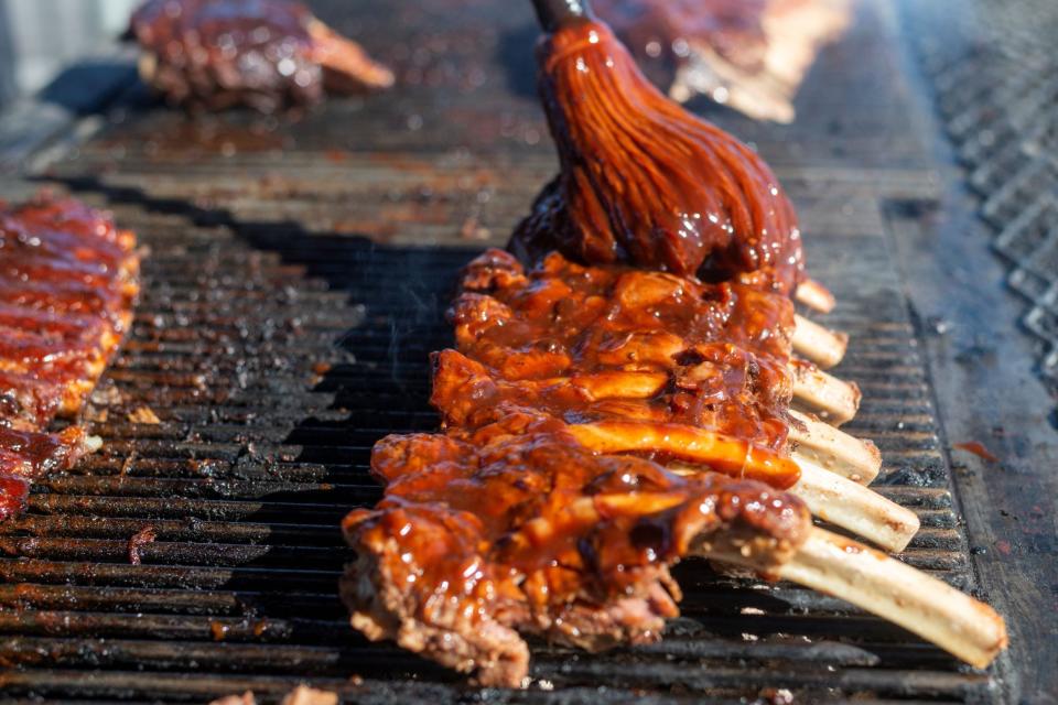 The meat fairly falls off the BBQ ribs at Cafe 247.