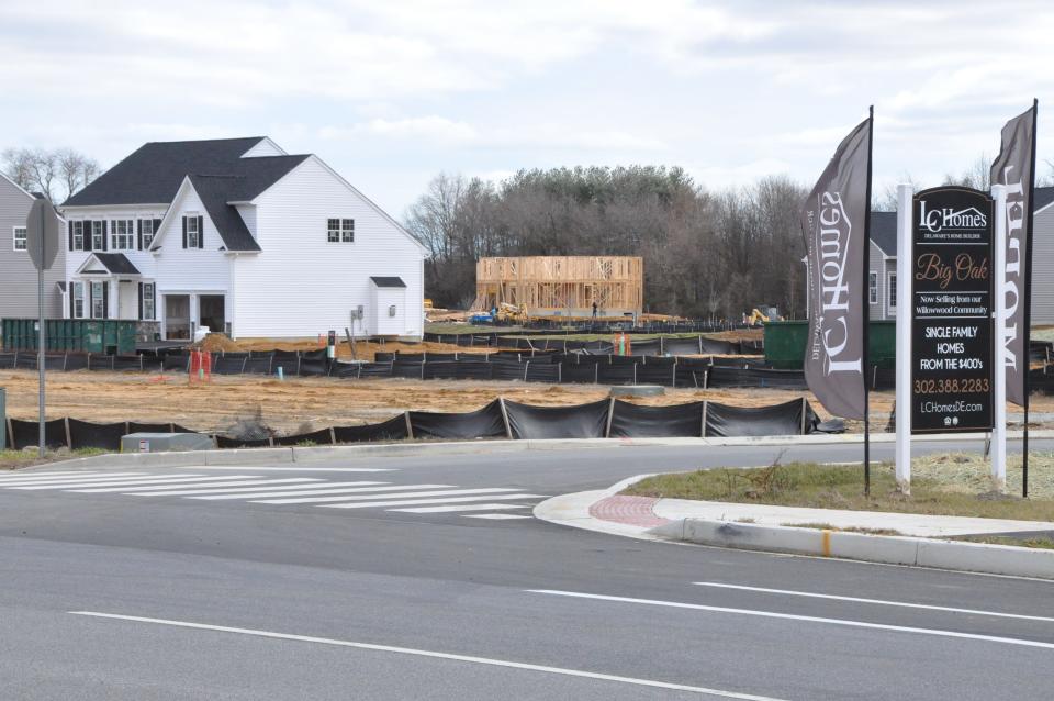 New homes in the Big Oak subdivision are under construction Jan. 13, 2023, off of Brenford Road in Smyrna.