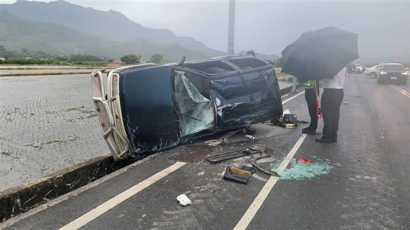 台東鹿野鄉發生死亡車禍。（圖／翻攝畫面）