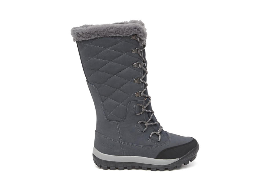 bearpaw snow boot, grey snow boot tall snow boot