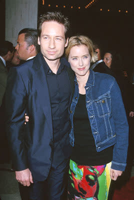 David Duchovny and Tea Leoni at the premiere of MGM's Return To Me