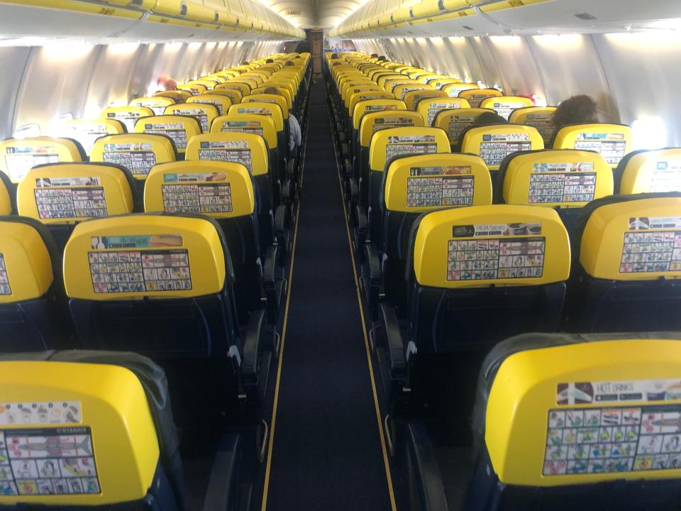 Space race: Ryanair has cut fares to below cost in a bid to fill flights such as this one from Birmingham to Corfu (Simon Calder)