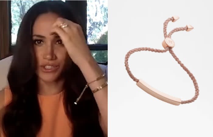 meghan markle monica vinader rose gold friendship bracelet