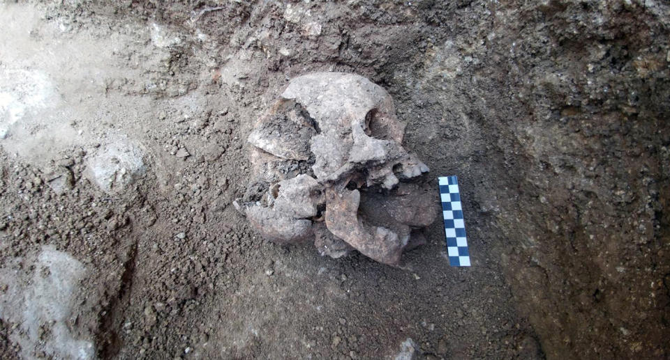 The skull was found in Lugnano, Italy (pictured). Source: Australascope