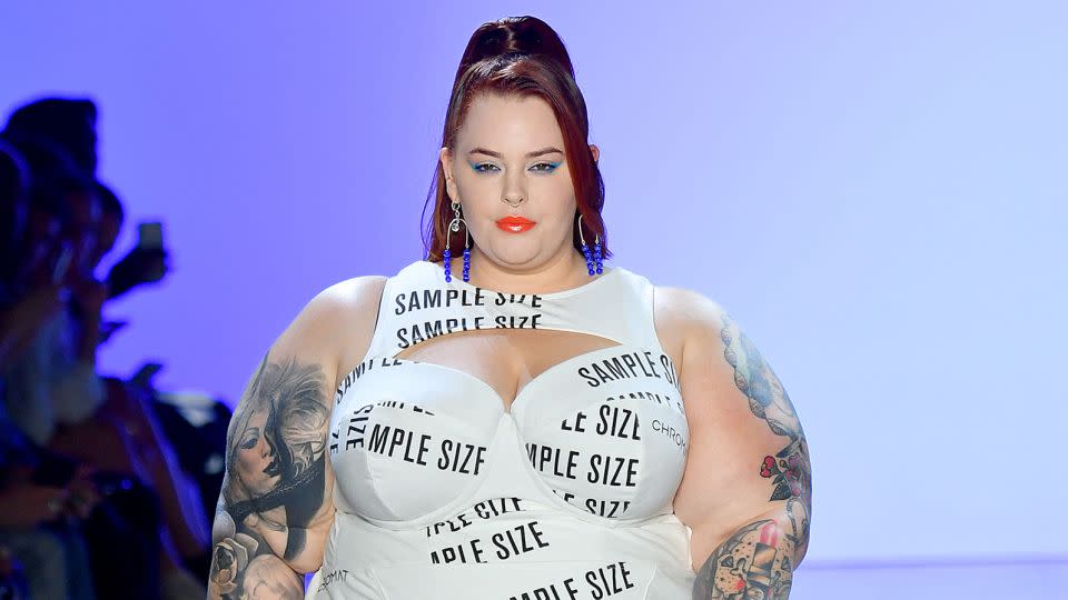 Tess Holliday walks the runway at Chromat's Spring-Summer 2020-21 show at New York Fashion Week. - Mike Coppola/Getty Images
