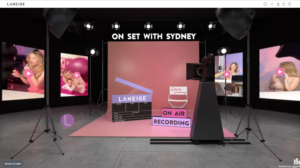 Visitors are invited to go “On Set with Sydney.”