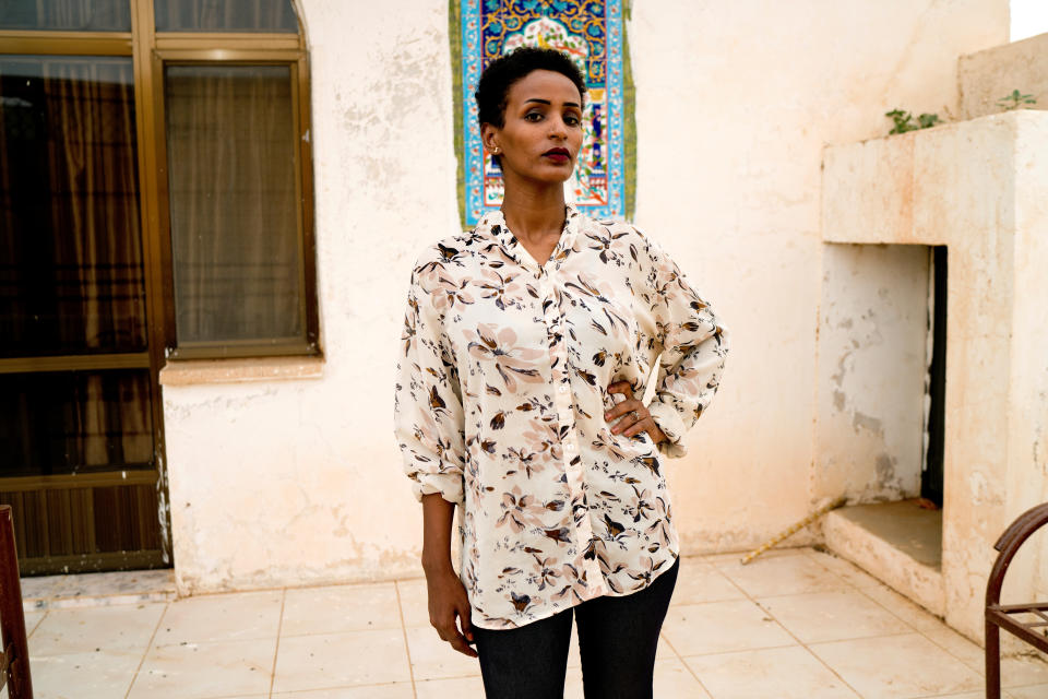 Duha Mohmed, 23, student, poses for a photograph in Khartoum, Sudan, June 29, 2019. Mohmed who escaped the sit-in site near the Defence Ministry in Khartoum at the beginning of the June 3 raid, returning later to help the injured, said she was also motivated by a desire for a better life. "I don't want to wear headscarf, but it is not my choice. I want my right to wear what I want." (Photo: Umit Bektas/Reuters)