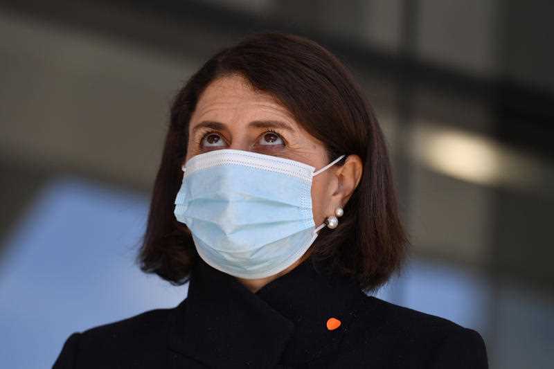 NSW Premier Gladys Berejiklian at a press conference to provide a COVID-19 update in Sydney.