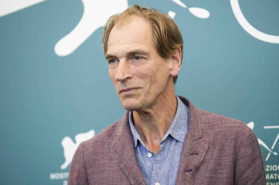 FILE - Actor Julian Sands poses for photographers at the Venice Film Festival in Venice, Italy, on Sept. 3, 2019. Authorities say the latest search for missing actor Julian Sands on Southern California's massive Mount Baldy was unsuccessful. Sands was reported missing in January 2023 after setting out to hike on Mount Baldy, which rises more than 10,000 feet east of Los Angeles and was pounded by severe winter storms. (Photo by Arthur Mola/Invision/AP, File)