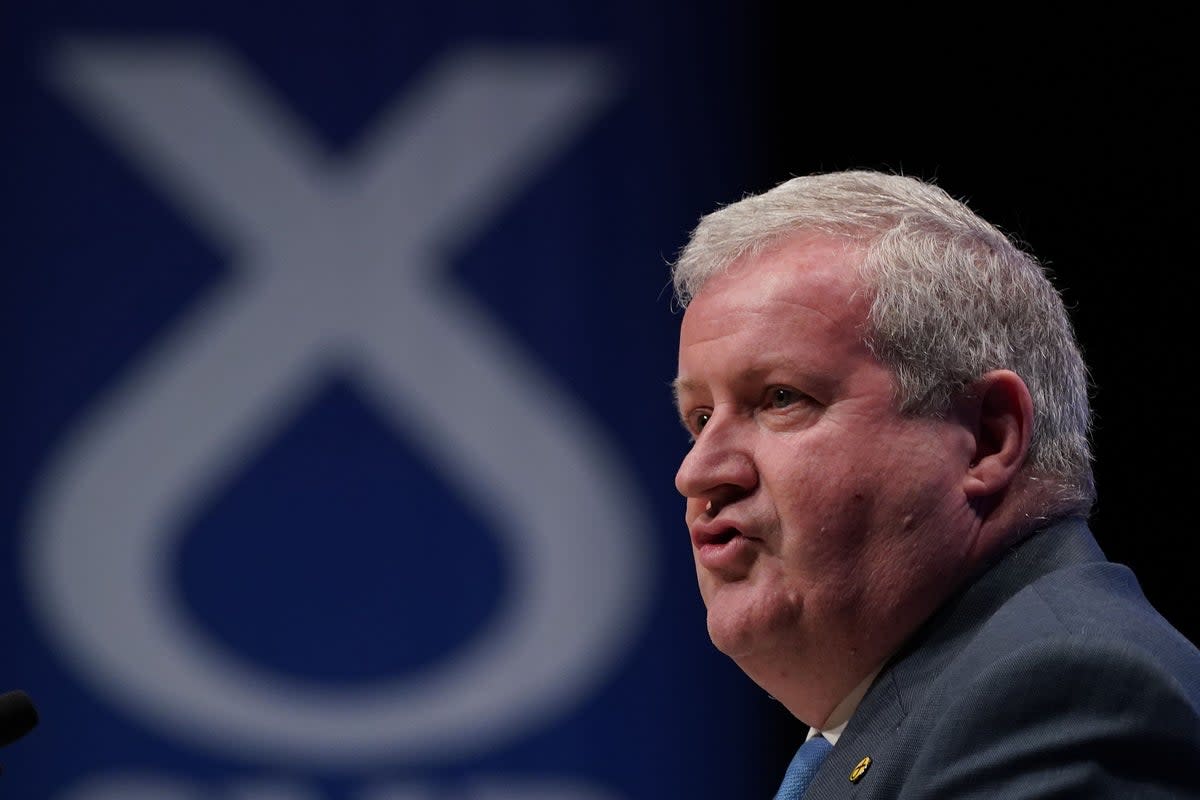 Mr Blackford will not stand for re-election at SNP’s annual general meeting next week  (Andrew Milligan/PA)