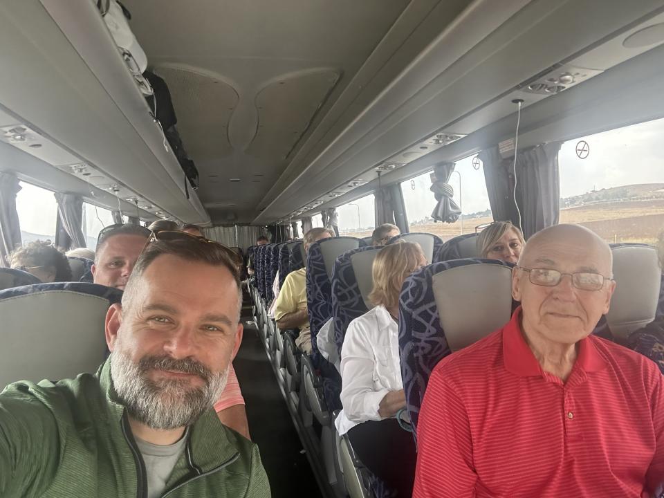 U.S. Rep. Cory Mills, R-New Smyrna Beach, shared this selfie of him helping bring 32 American citizens from warring Israel to Jordan.