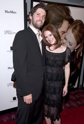 Bart Freundlich and Julianne Moore at the New York premiere of New Line's Laws of Attraction