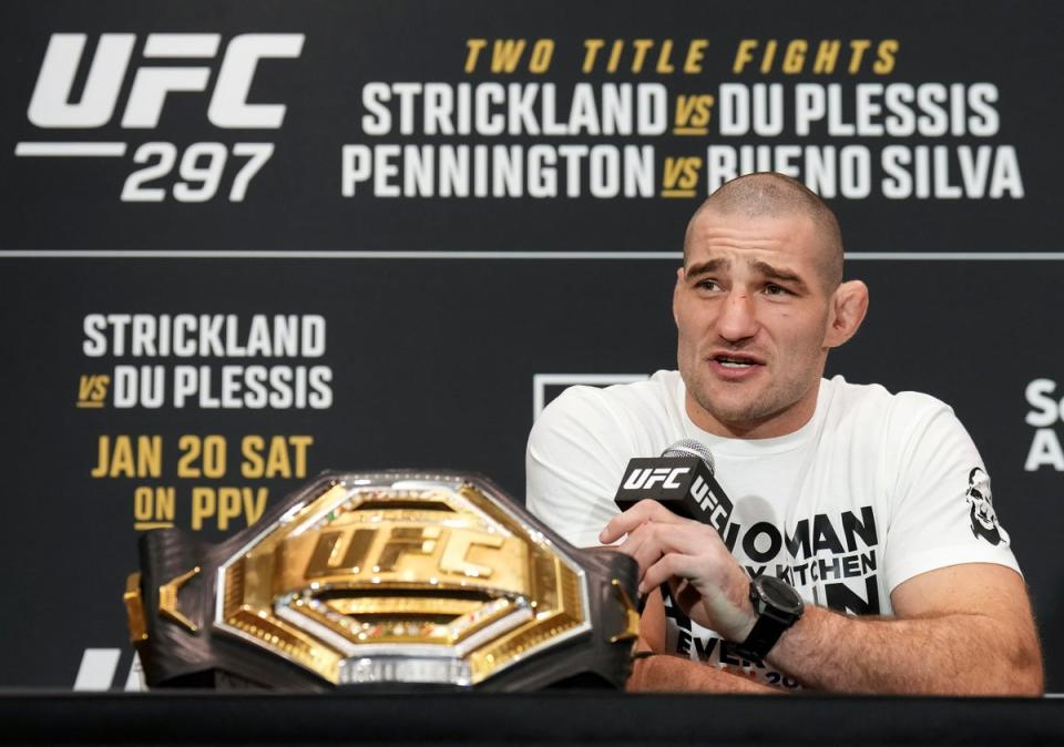 UFC champion Sean Strickland caused more controversy with his latest sexist and homophobic rant (AP)