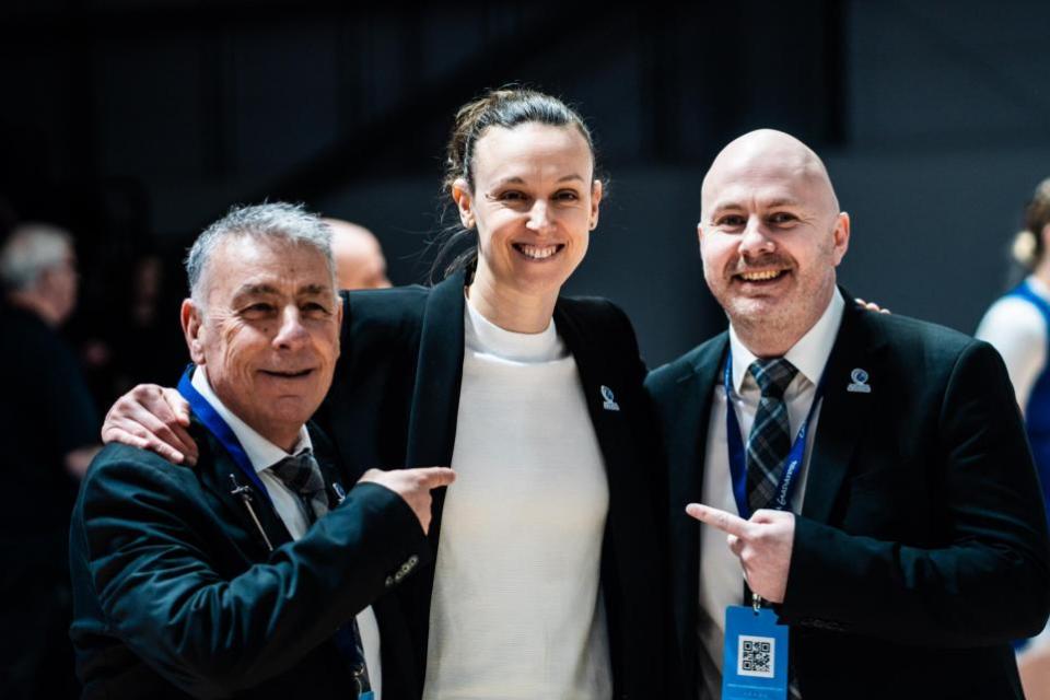 The Herald: Handy (centre) with fellow coach, Miguel Angel Ortega, and the club’s head of high performance Donnie MacDonald