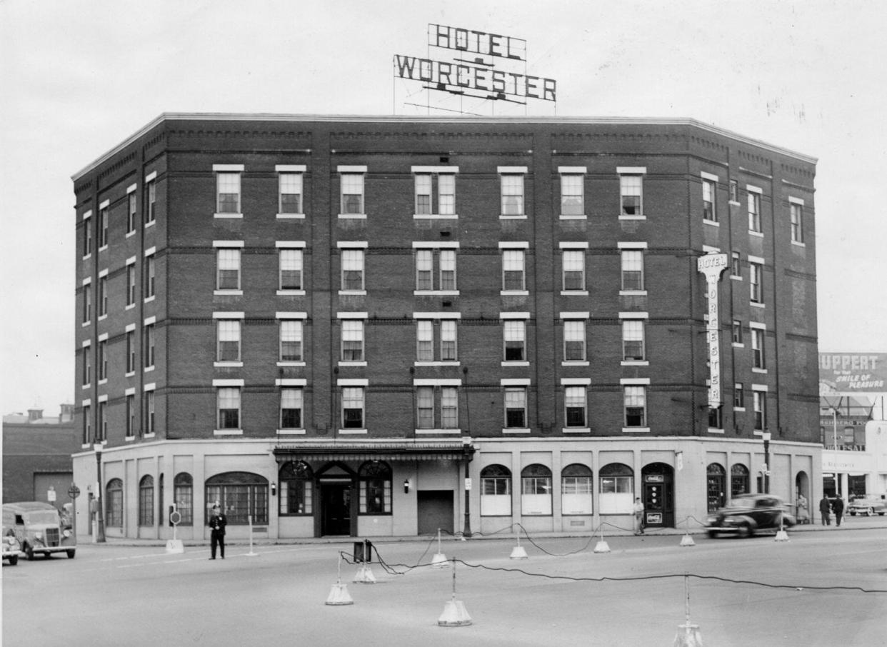 Hotel Worcester was torn down about a decade before work began on nearby Interstate 290, then called the Worcester Expressway.