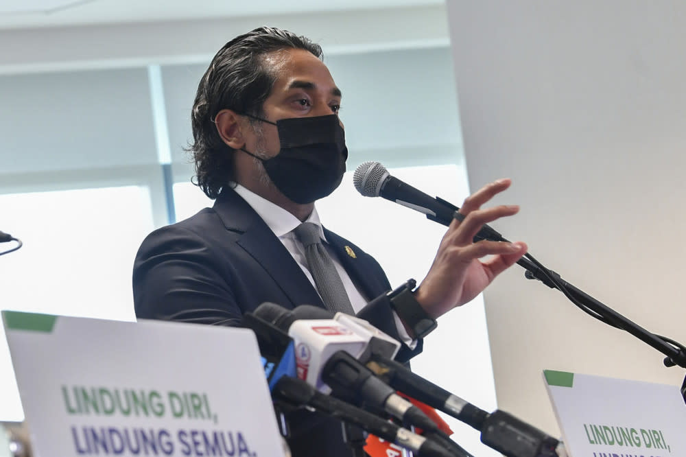 Khairy Jamaluddin also said the government under the Covid-19 task force is also working with the Home Ministry to contact foreign embassies, international organisations, civil society and non-governmental organisations (NGO) to assist in assuring undocumented migrants of this. — Bernama pic