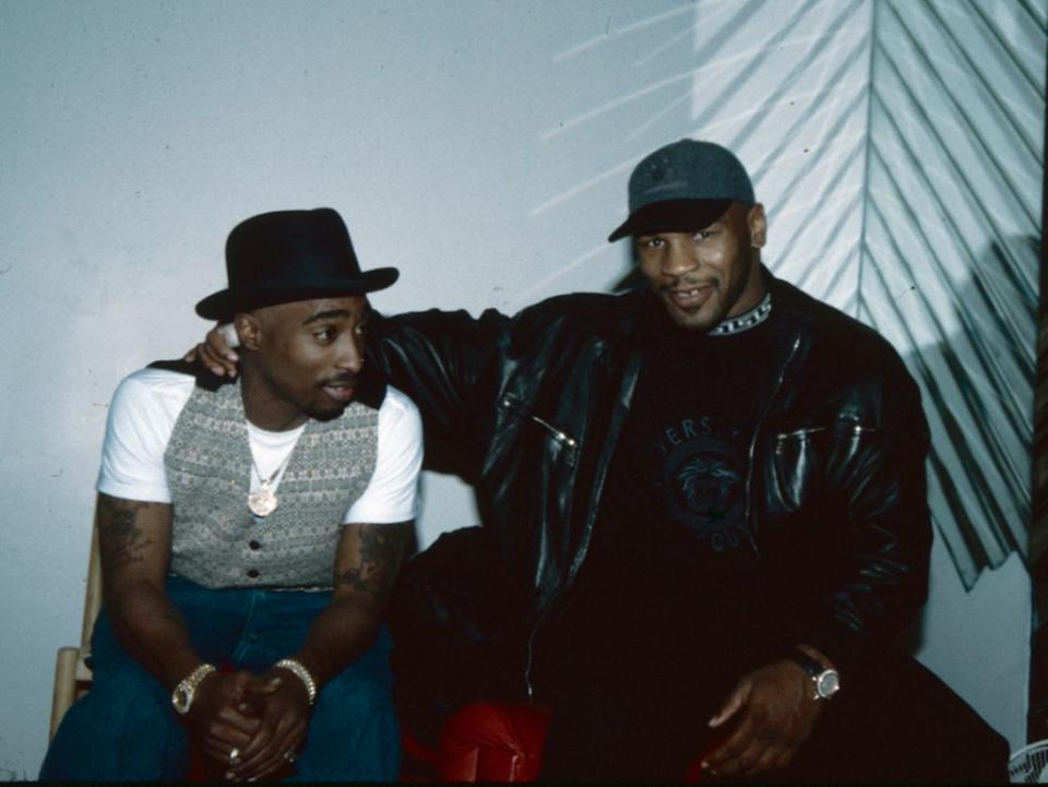 Tupac Shakur and Mike Tyson in Las Vegas, 1996. (Credit: Nitro via Getty Images)