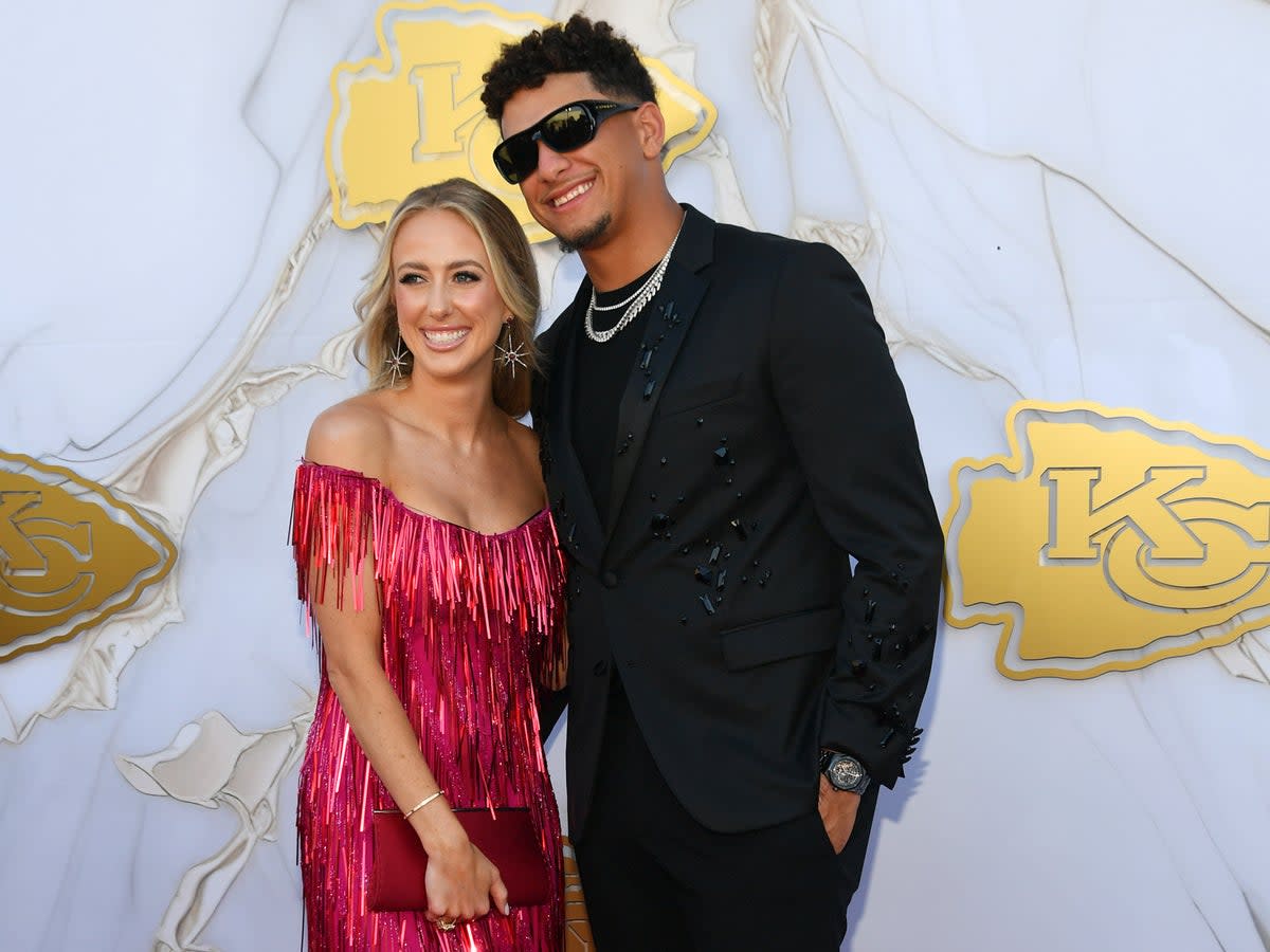 Brittany and Patrick Mahomes arrive on the red carpet prior to the Kansas City Chiefs Super Bowl Ring Ceremony at the Nelson-Atkins Museum of Art on 13 June 2024 in Kansas City, Missouri (Fernando Leon/Getty Images) (Getty Images)